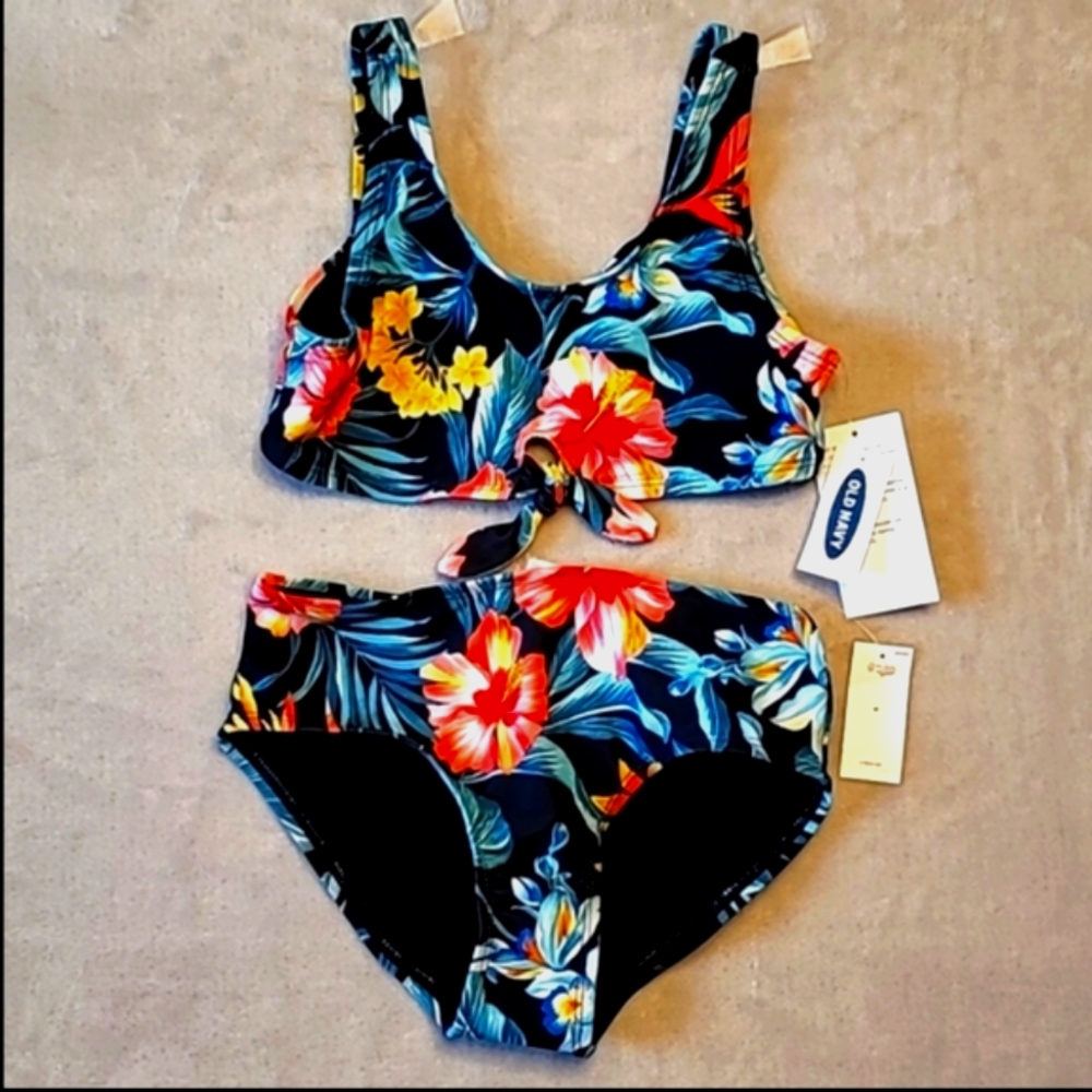 Old Navy Hawaiian 2 Piece Girls Size M New